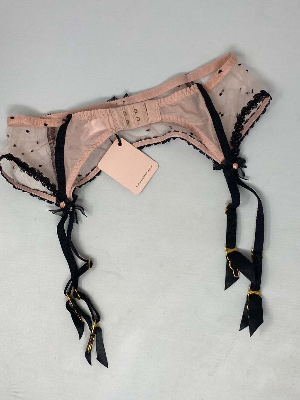 Agent Provocateur Poppie Nude Black Suspender AP4 Large NWT - Picture 9 of 10